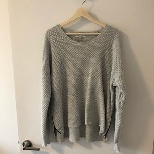 Madewell waffle gray sweater - L